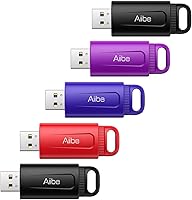 Vista 1 de Aiibe Unidad Flash de 32GB Paquete de 5 USB 2.0 Memory Stick Multipaquete para Laptop (32 GB, Colorido)