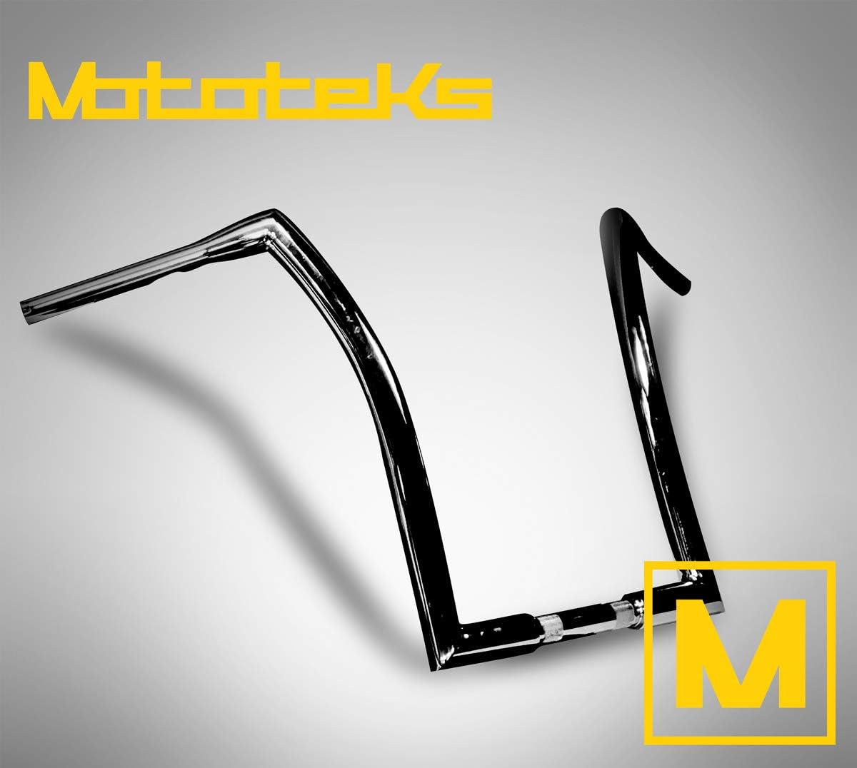 APE HANGER HANDLEBARS, WIDE, FAT 1-1/2" MONSTER BARS FOR HARLEY MODELS (Black, 18")