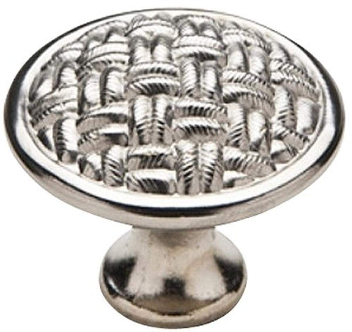 Knobware C5037/1-3-8in/N 1-3/8-Inch Nickel Basket Weave Knob