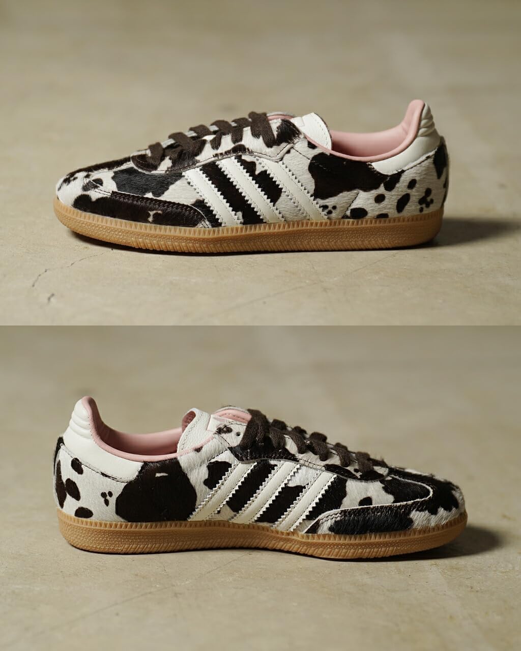 adidas Samba OG Womens Sneaker (Cow Print Gum, 6)