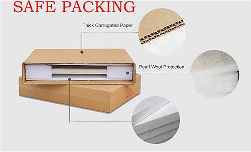 Miniatura 5 de 3 piezas de arte abstracto de pared en lienzo con marco de metal para sala de estar, impresión abstracta grande en azul y dorado para dormitorio,