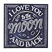 Gift Craft I Love You to The Moon Wall Plaque Chalkboard