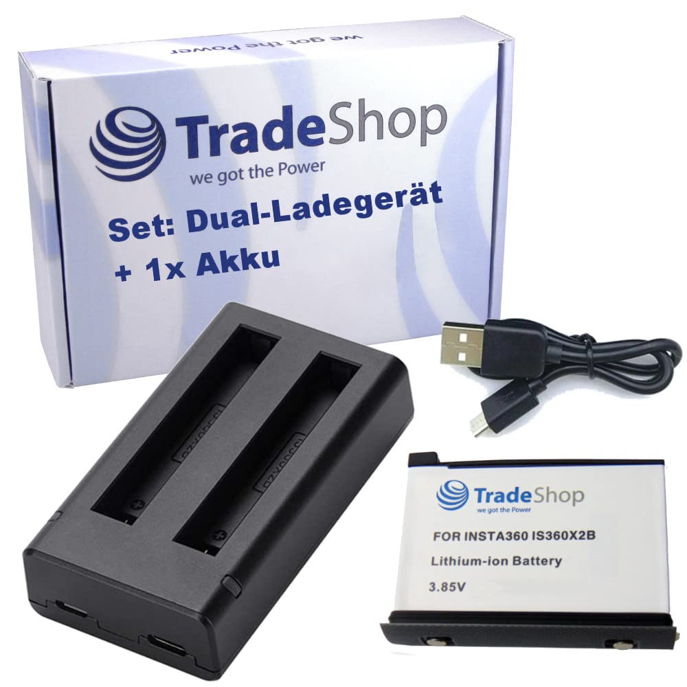 Caricabatteria Doppio PATONA Per Insta360 One X2 - Input Micro-USB/USB-C, 5V/2.1A - Foto 2