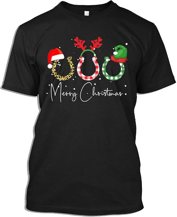 Horse Tshirt Horse Merry Christmas TShirt for Men Women