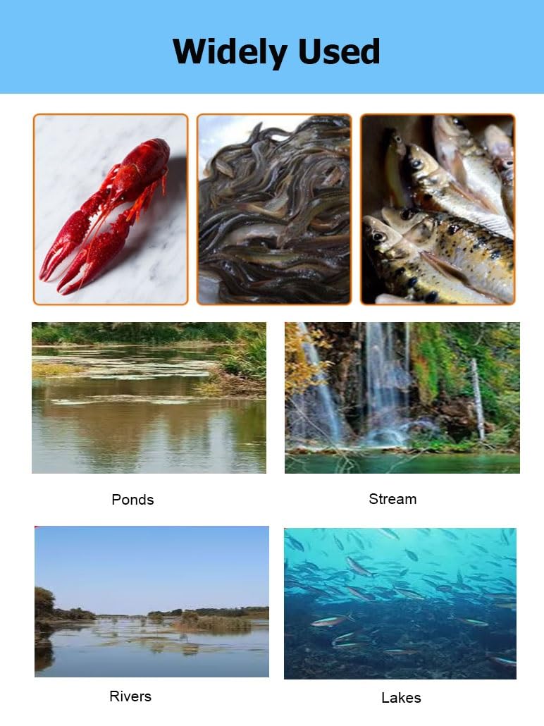 Red de Pesca Plegable de 2,3 a 16,9 m de Largo, Trampa for camarones y Peces carnada, portátil, automática, for atrapar más Peces fácilmente.