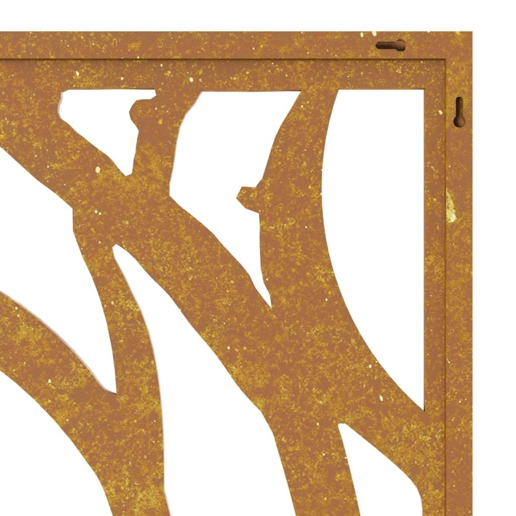 vidaXL Adorno de Pared de jardín Acero corten diseño Conchas 105x55 cm, Adorno Pared jardín, Adorno Metal Pared jardín, Adorno de Pared para jardín