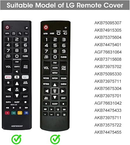 Miniatura 2 de Funda protectora de silicona para LG Remote AKB75095307 AKB75375604 AKB74915305, a prueba de golpes, antipérdida, funda para LG Smart TV Remote