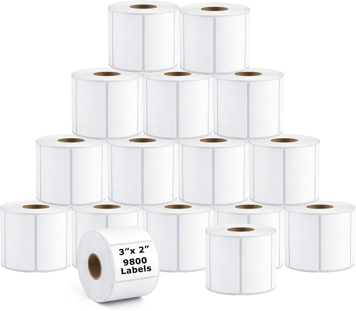 14 Rolls 4"x2" Direct Thermal Labels, 750 Labels/Roll (10500 Labels), Self-Adhesive Address Barcode Sticker Label Rolls, Compatible with Zebra, Rollo, Munbyn & Most Thermal Printers