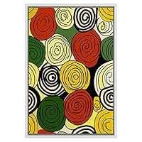 SIGNWIN Framed Canvas Wall Art Colorful Geometry Painting Canvas Prints Home Artwork Decoration for Living Room,Bedroom - 16