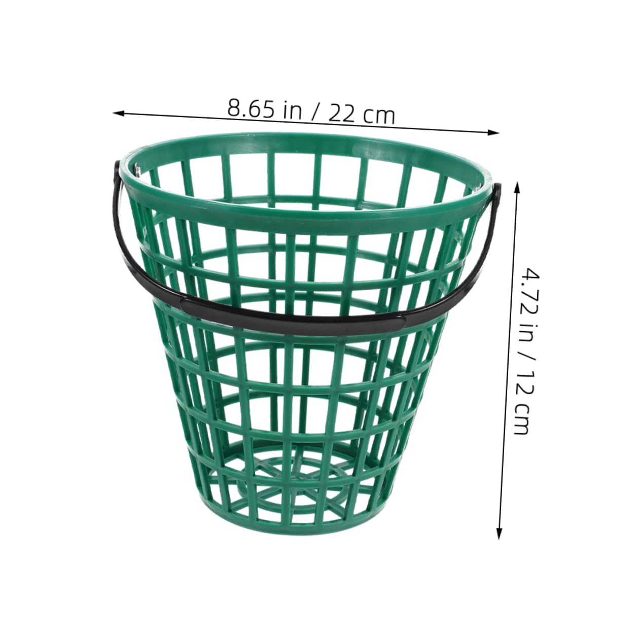 PRETYZOOM Plastic Golfing Basket Set Easy to Carry Portable Ball Container for Collecting 75 Golf Balls