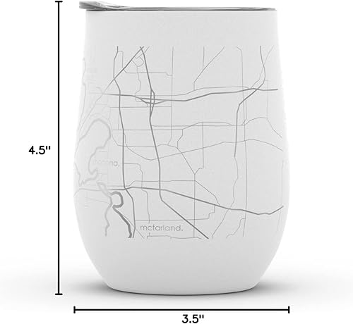 Vista 699 de Well Told Lexington Kentucky Map - Vaso de vino aislado con grabado de mapa de Kentucky, taza de acero inoxidable grabada (12 onzas, verde domingo)