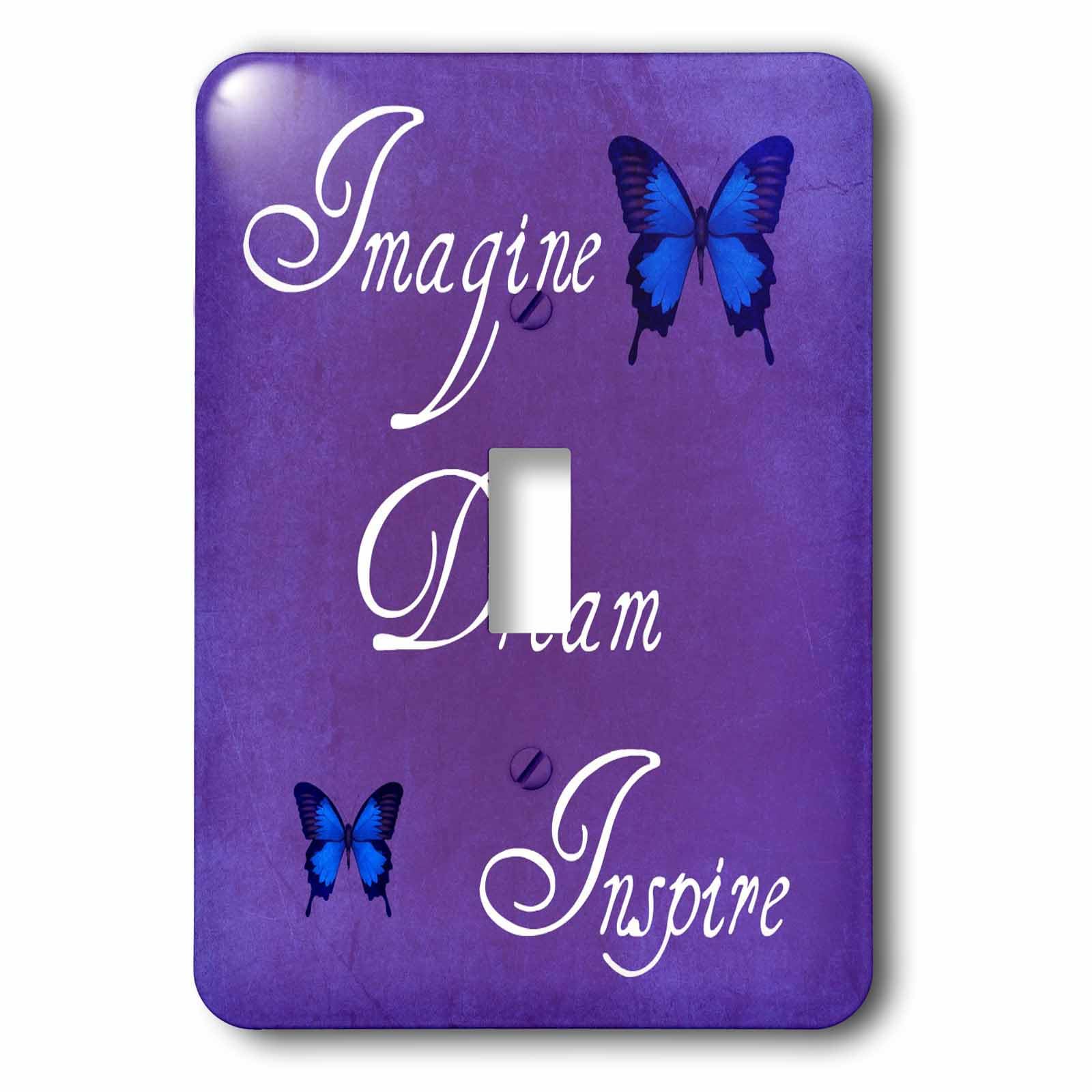 Interrupteur à bascule violet 2,5 cm 3dRose LSP_39253 pour plaque murale simple