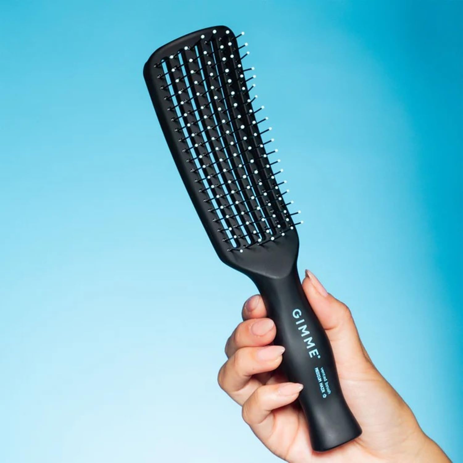 Gimme Beauty - Cepillo de pelo ventilado - Cepillo desenredante sin daños - Mango ergonómico, antiestático y cerdas de nailon flexibles resistentes al calor - Accesorios para el cabello para mujer