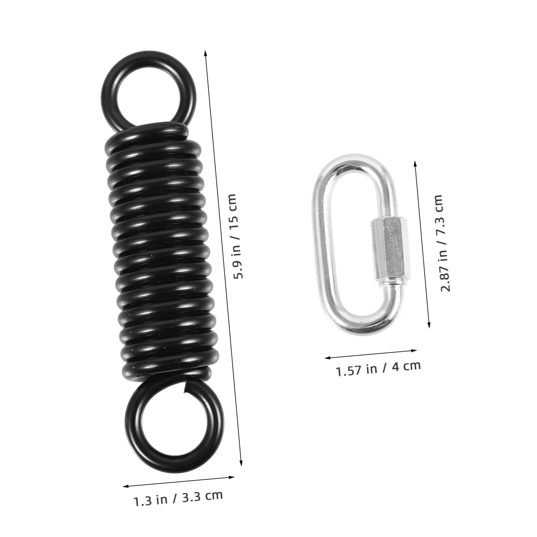 Abaodam Resorte De Silla De Columpio Kit De Resortes De Fijación para Columpio De Hamaca De Metal para Jardín para Hamaca Función De Amortiguación para De Exterior