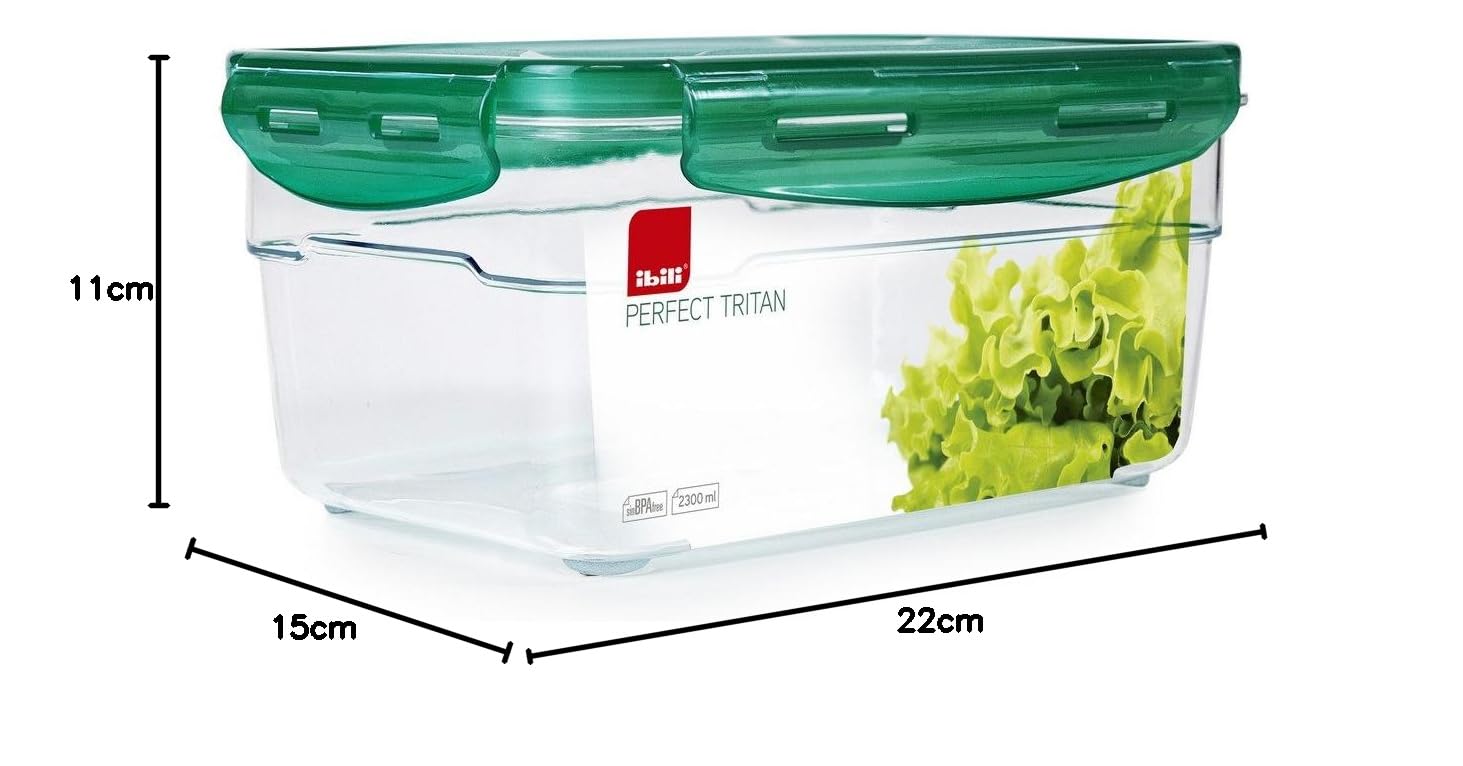 Ibili 790432 Récipient étanche à l'air en Tritan 3,2 litres 27 x 20 x 11 cm
