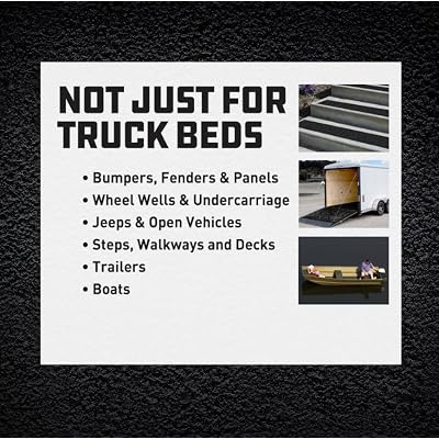 HERCULINER Professional Grade Truck Bed Liner Kit 2K Urethane, Black Spray or Roll-On Includes Liner, Hardener, Spray Gun & Rollers Covers 8 ft Bed Durable & Chemical Resistant