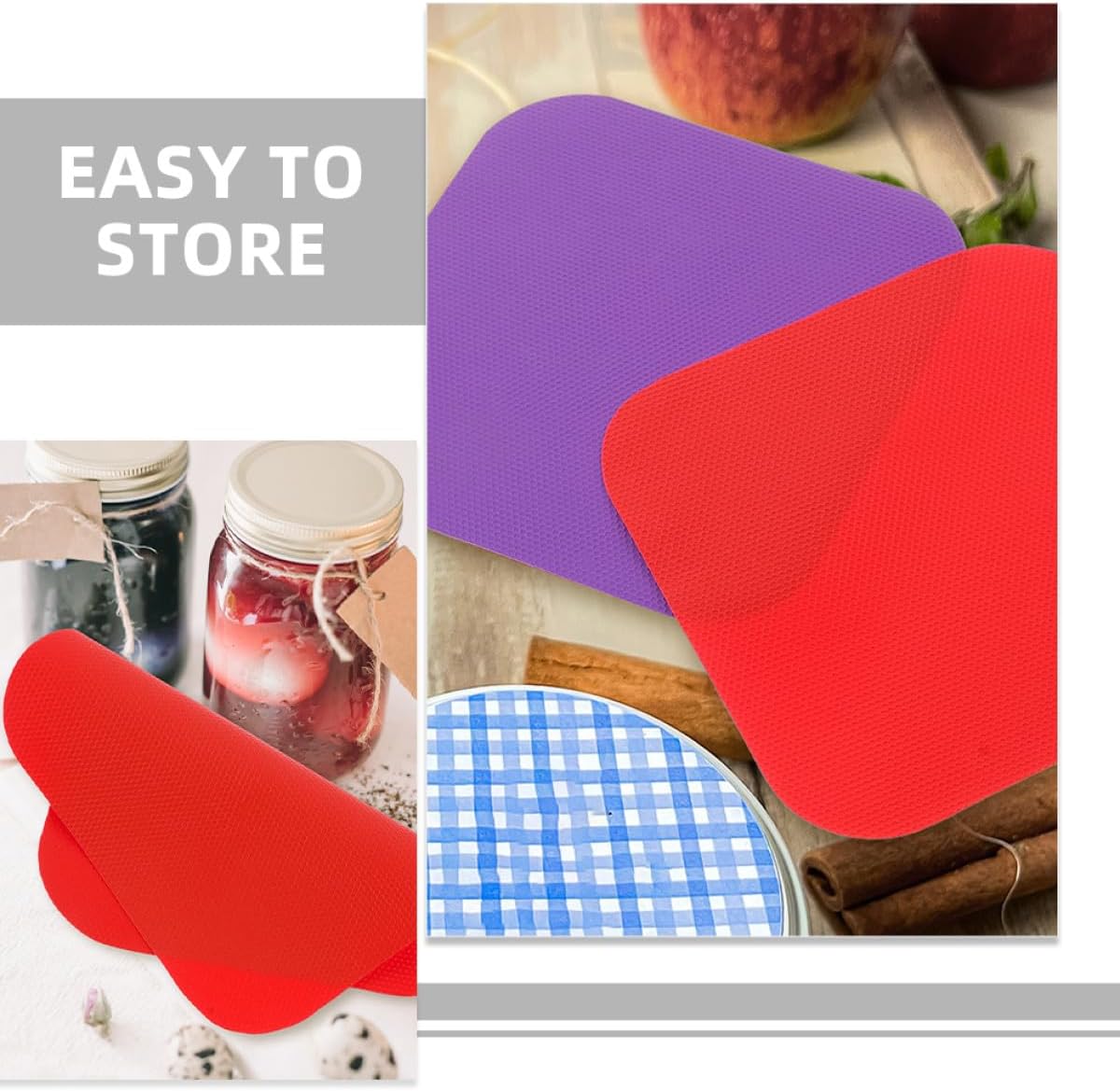 Yardwe 4pcs Rubber Jar Opener Gripper Pads Non-slip Bottle Lid Openers Multi-color Rubber Anti-skid Grip Mats for Kitchen Use and Elderly Hands