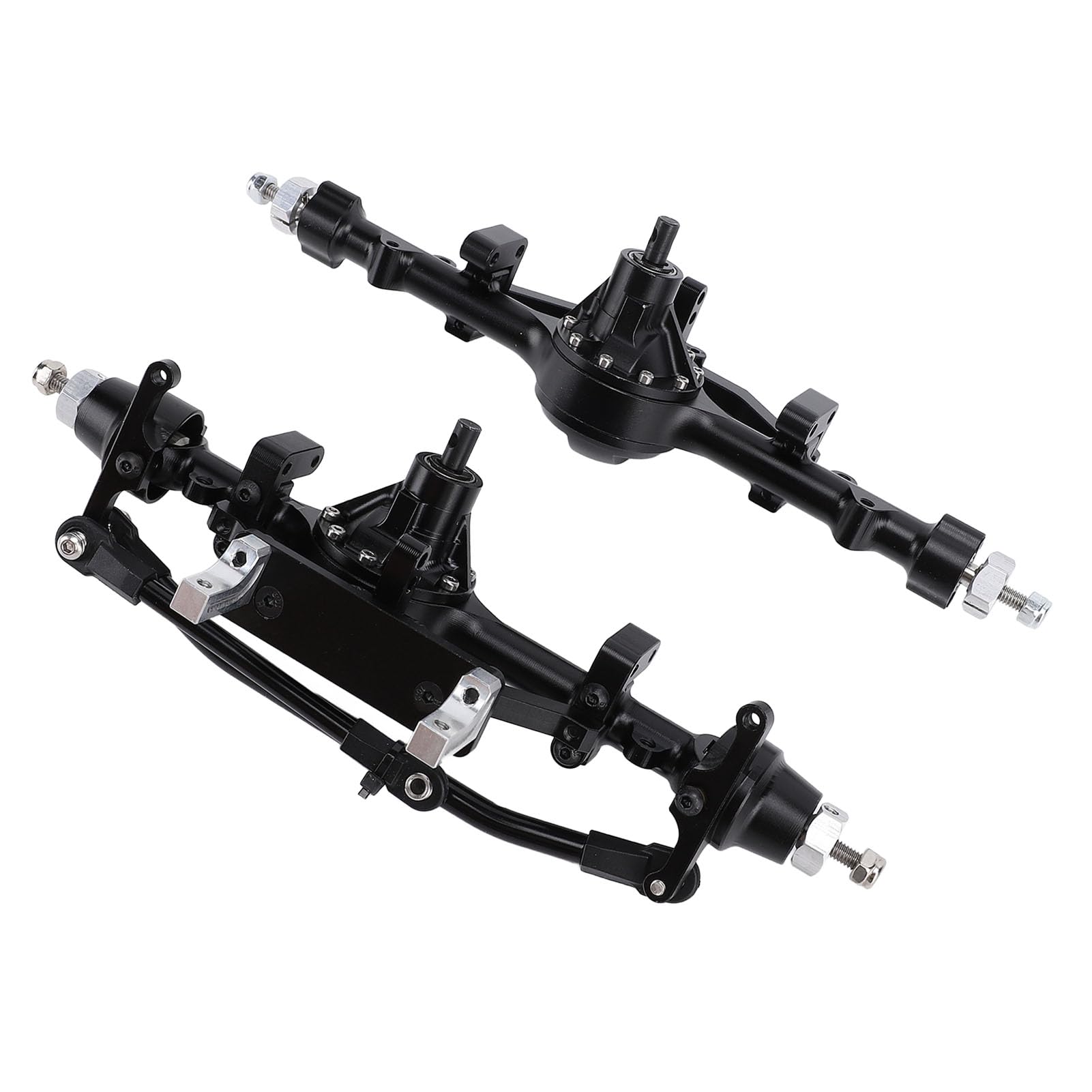 Kompletny zestaw przedniej osi tylnej ze stopu aluminium CNC Wysoka wytrzymałość Trwałe części do modernizacji do samochodu gąsienicowego RC 1/10 Model Yota D90 Ulepszony zestaw