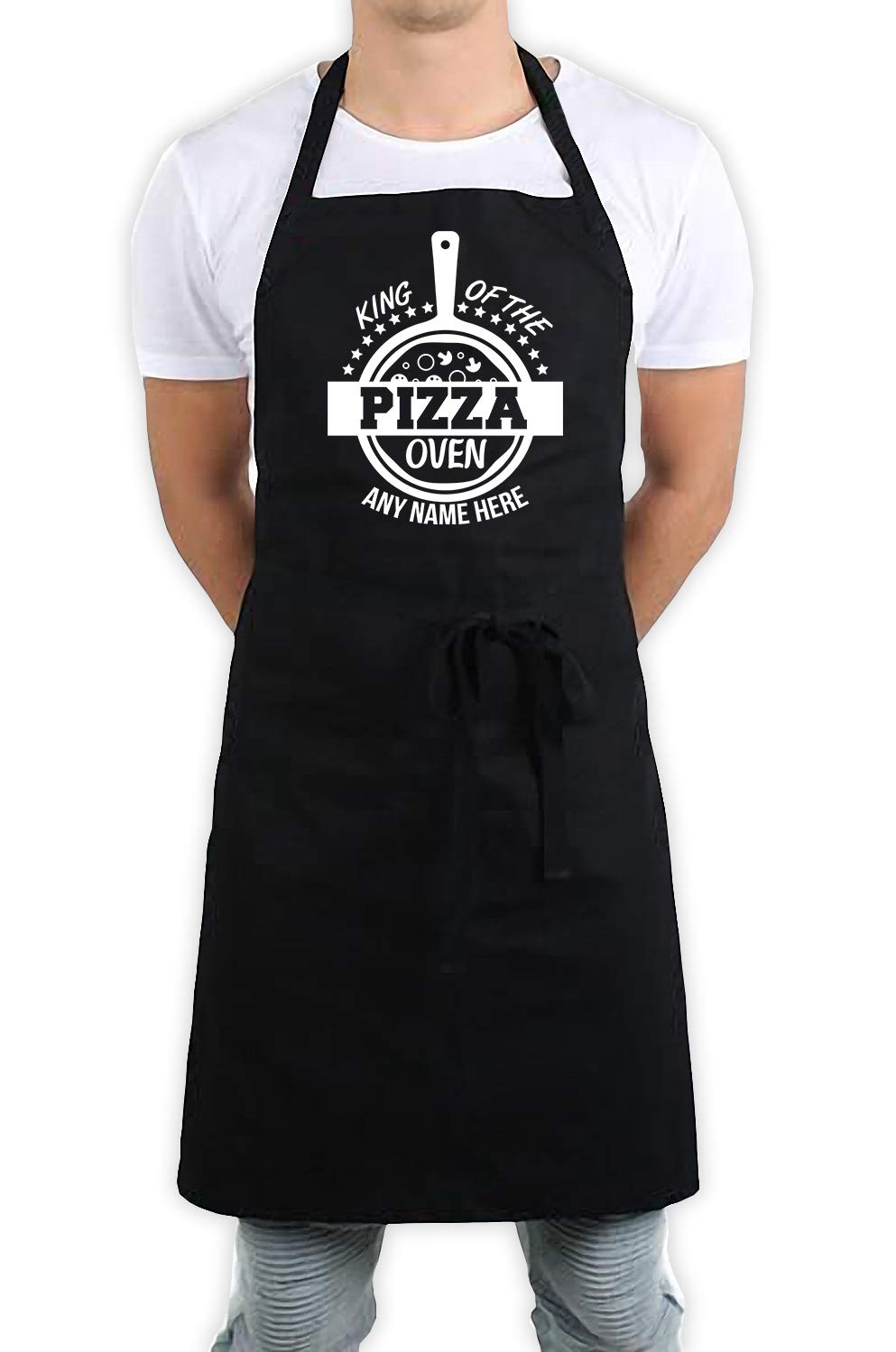 Daytripper Personalised 'Any Name' King Of The Pizza Oven Apron, Gift For Men, Funny Kitchen BBQ Aprons, Birthday, Christmas For Dads, Husband, Father's Day Gifts
