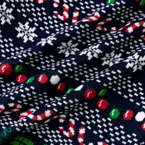 Image of Ugly Christmas Sweater Kids Girls Boys Reindeer Snowflake Knitted Xmas Holiday Pullover Sweater 2-9 Years Old