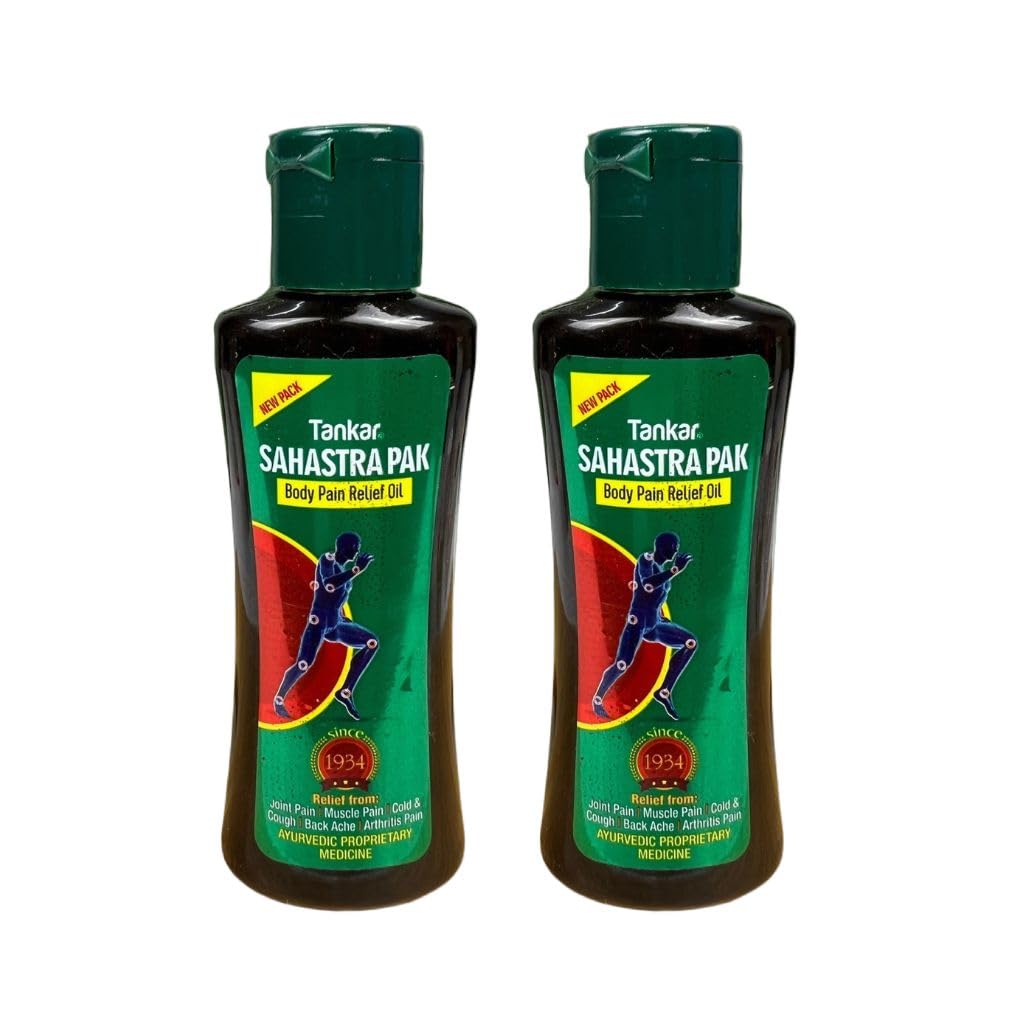 Tankar Sahastra Pak Body Pain Relief Oil for Joint Pain, Muscle Pain, Back Ache and Arthritis, Ayurvedic, 110ml (110 ml, 2)-image-18