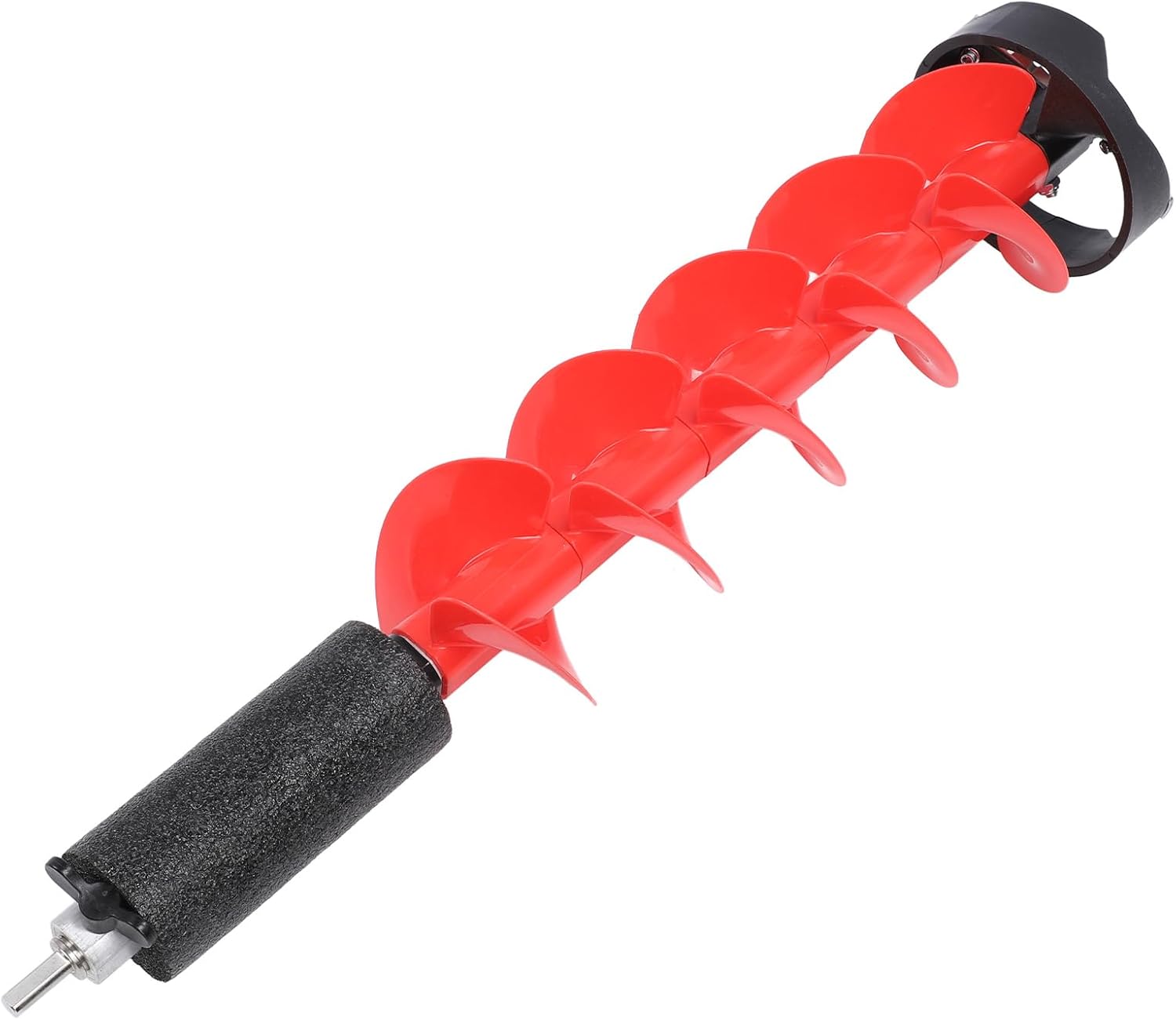 28in Ice Auger Kit with 6in Cutting Diameter Ice Drill Auger and Positioner,Versatile Extension Ice Fishing Auger Drill Bit,Cordless Lightweight and Robust Nylon Drill Steel Cutter
