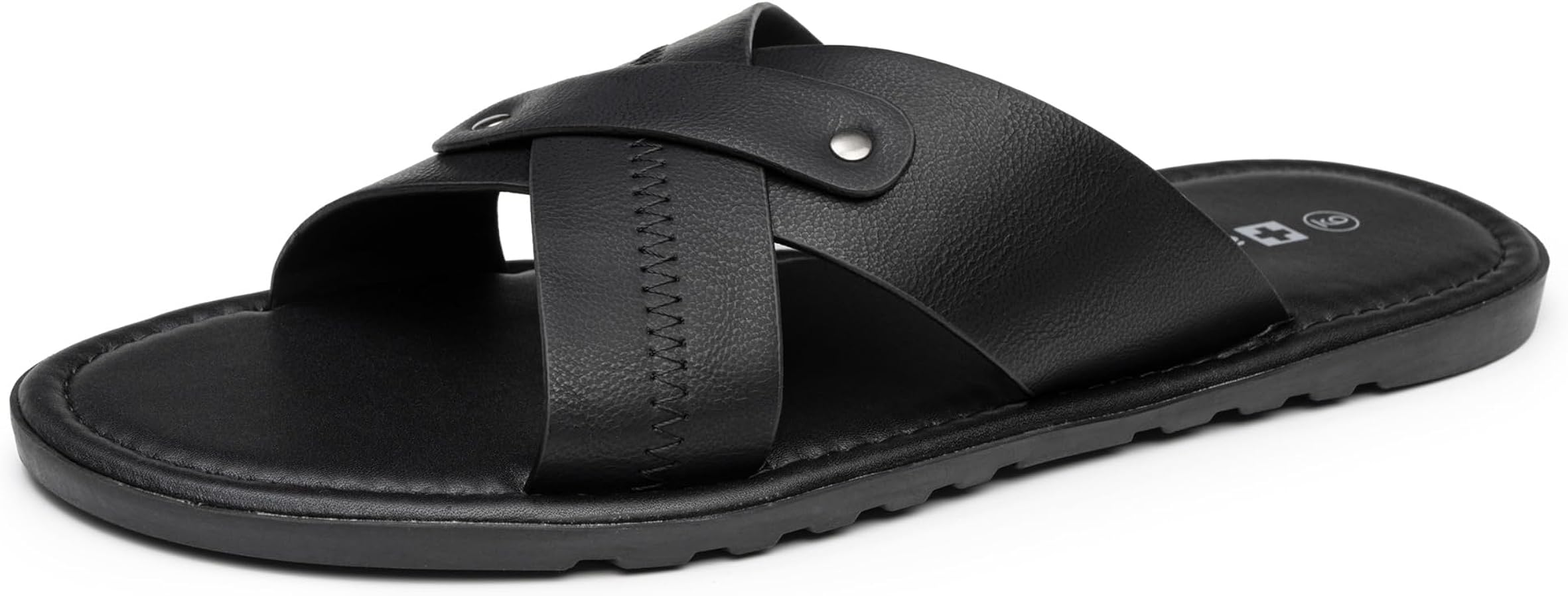 Amazon.com | Alpine Swiss Saul Mens Vegan Leather Slide Sandals