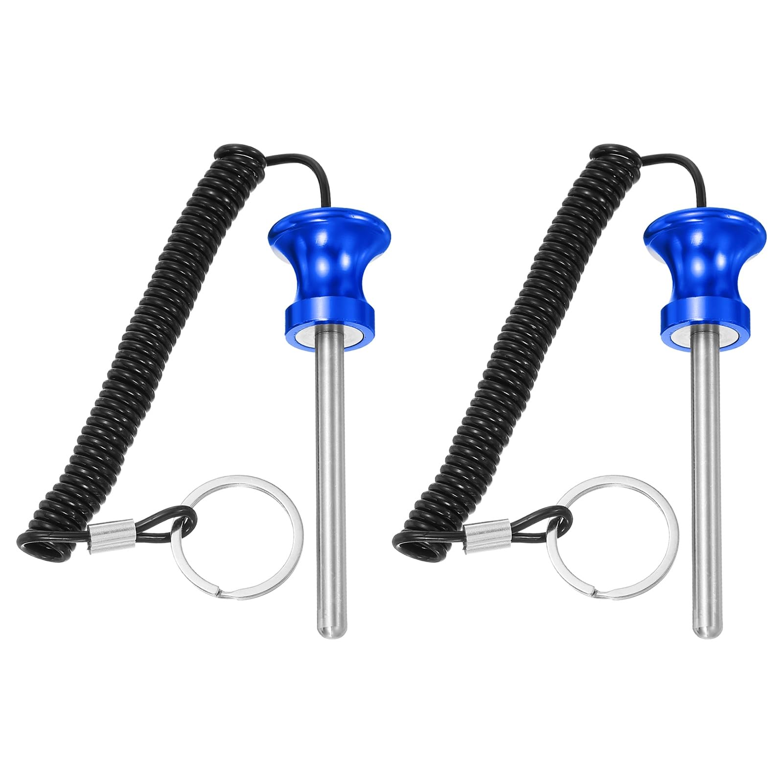 YELARXI Weight Stack Pin, Weight Gym Pin Strength Training Equipment Replacement with Pull Rope, 0.3 x 3.1 Inch Fit for Commercial Home Gym Club Machine Accessories (2 Pack, Blue)