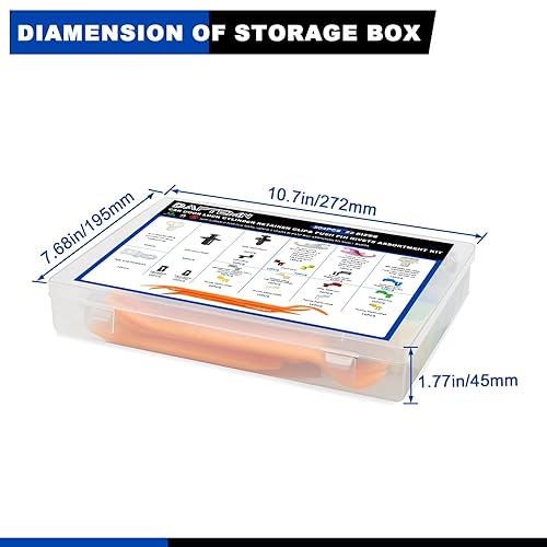 Miniatura 7 de Kit surtido de 300 clips de barra de bloqueo de puerta, clips de retención de cilindro de cerradura de puerta, 22 tamaños de clip de barra de