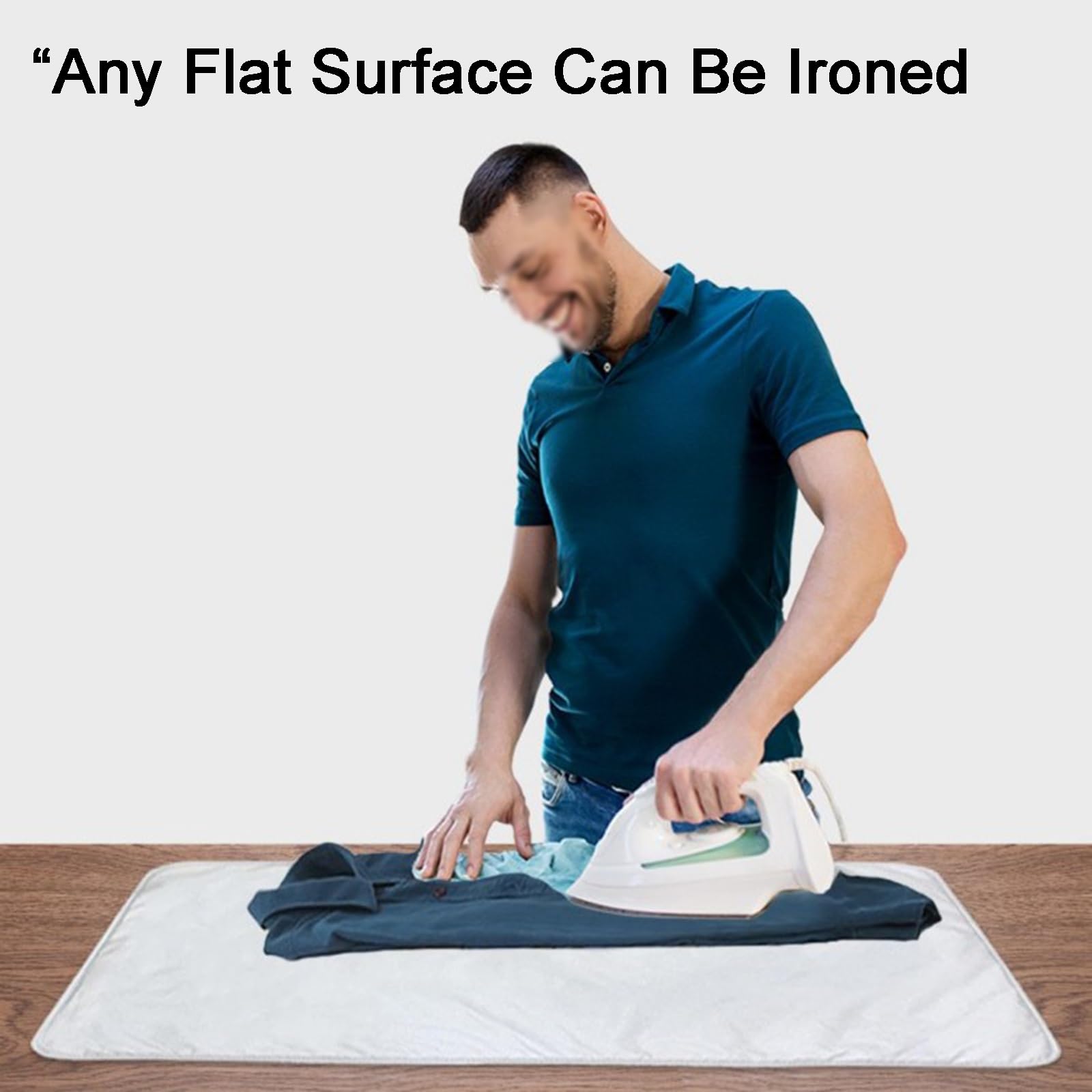 Telo per Stirare sul Tavolo, Telo da Stiro per Tavolo Resistente al Calore - Trasforma Facilmente Qualsiasi Superficie Piana in un Asse da Stiro(Size:31 * 55in/80 * 140cm)