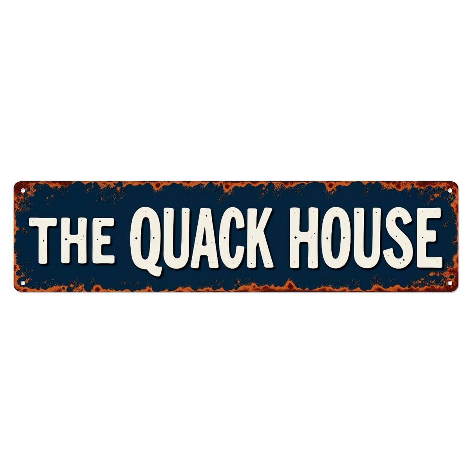 Gentinap Vintage The Quack House Sign Tin Sign Metal Sign Home Bar Garden Wall Decor Metal Poster 4X16 Inch