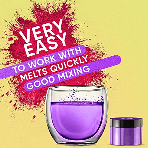 Craftiss Purple Cosmetic Grade Mica Powder 1.7 Oz - 50G Natural Coloring Pigment For Epoxy, Soap Making, Lip Gloss, Body Butter, Candle Making, Bath Bomb, Resin Art, Acrylic Nails #TOP6