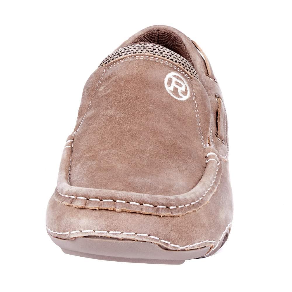 ROPER Men\'s Vintage Tan Leather Skipper Loafer Shoes, 7.5 D ROPER Mens Vintage Tan Leather Skipper Loafer Shoes 7.5  main image 2