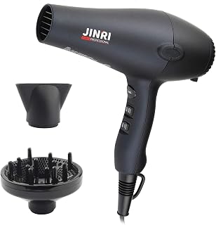 1875w Professional Tourmaline Hair Dryer,Negative Ionic Salon Hair Blow Dryer,DC Motor Light Weight Low Noise Hair Dryers with Diffuser & Concentrator & Comb