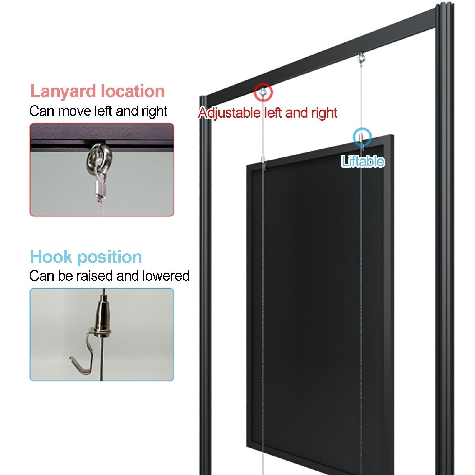 Caballete de Arte portátil Ajustable y Expositor - Soporte metálico Plegable y móvil para Obras de Arte, lienzos, Carteles y pancartas (60 x 150 cm/23,6 x 59 Pulgadas) - Ideal para Eventos,