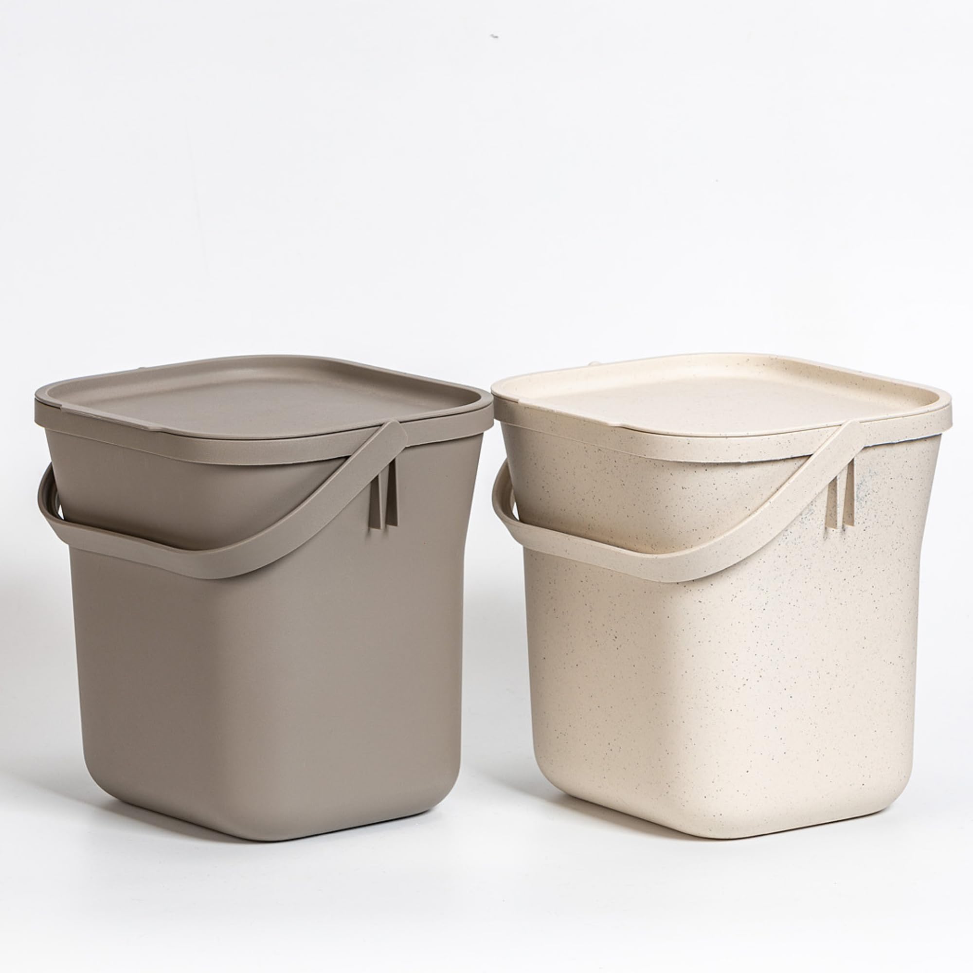 Urbalive Design kosz na śmieci ekologiczne, do kuchni, 8 l, z wyjmowanym sitkiem, kosz na kompost z pokrywką, mały kosz na śmieci na codzienne odpady organiczne, nadaje się do mycia w zmywarce, kolor