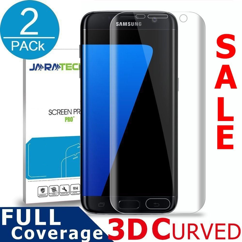 Galaxy S7 Edge Screen Protector,[Full Screen Coverage],JARATECH Premium HD Clear Edge to Edge [3D Curved] PET Film Screen Protectors for Galaxy S7 Edge (5.5 inch)[2016 Model] 2Pack