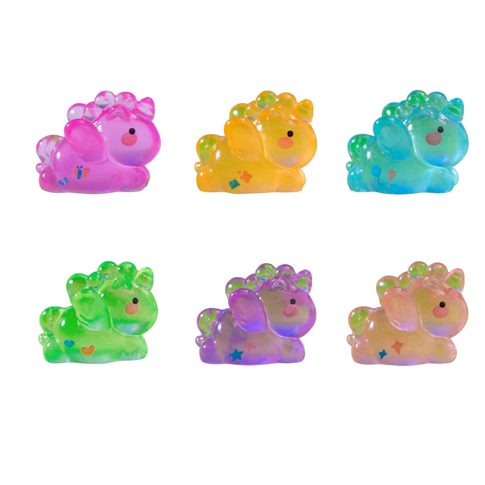 ordinarYone Unicorns Garden Statues Fairy Garden Accessories Centrepieces Animal Figurines Sculptures Miniature Landscape Decors