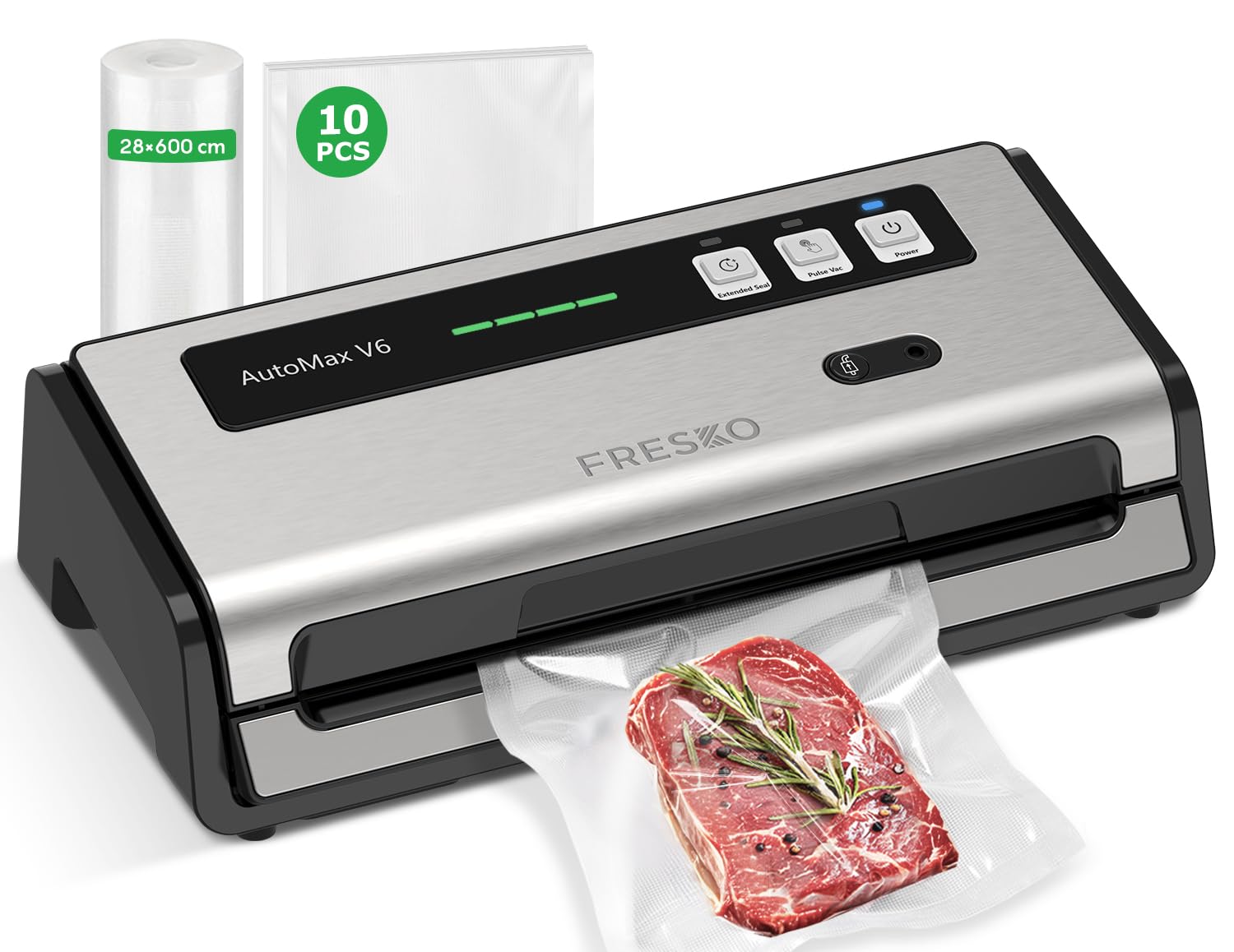 Machine Sous Vide FRESKO Automax V6 - Automatique 140W, Double Soudure, Coupe Intégrée Machine Sous Vide FRESKO Automax V6 - Automatique 140W, Double Soudure, Coupe Intégrée
