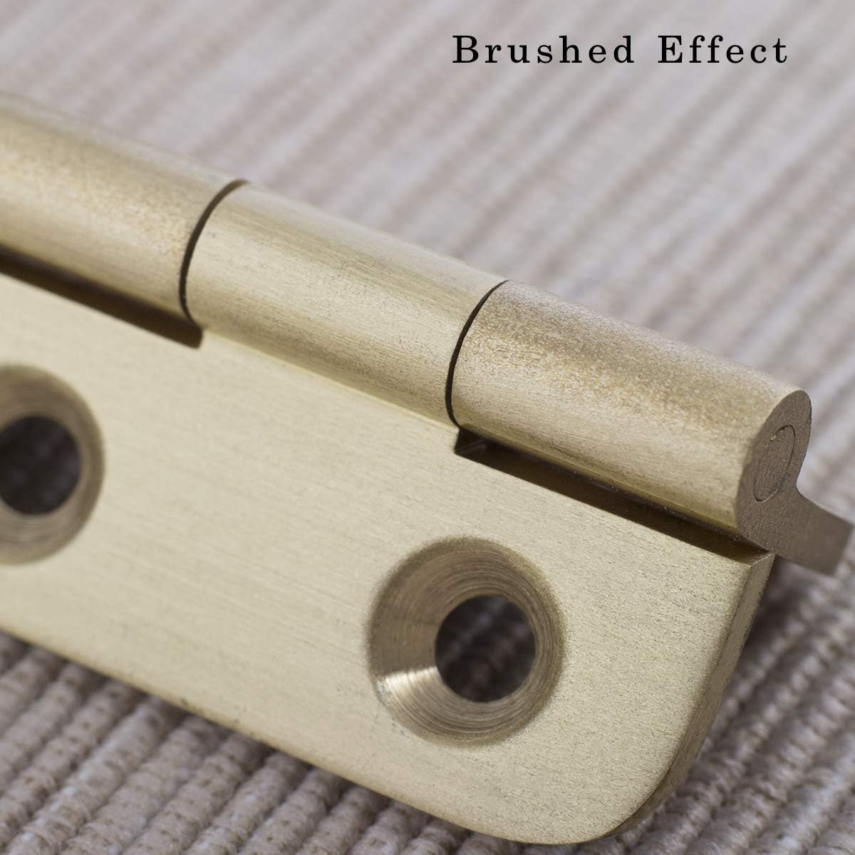 Keenkee 4 PCS Brushed Solid Brass Butt Hinges 2 Inch for Cabinet Doors, Trunks, Wood, Chest Lid, Crafts, Jewelry Box and Small Wooden Boxes, Furnitures, Round Corner Mortise Brass Hinge with Screws