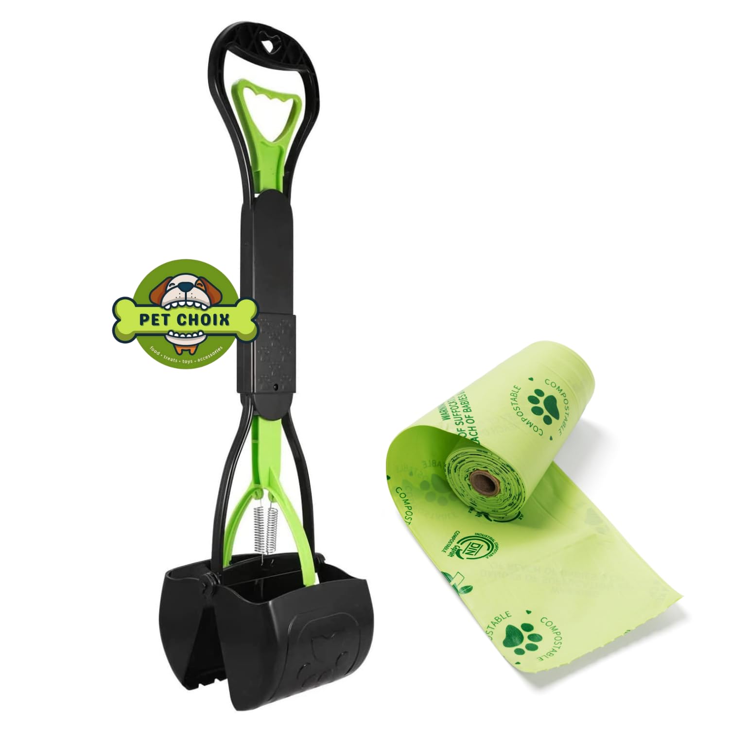 Pet Choix Poop Scooper Large 24 inch + Poop Bag 1 Pcs Pet Waste Pick-up Combo || Long Handle Foldable Scooper, Dog Poop Picker, Dog Pooper Scooper || for Medium Small & Large Pets (Color May Vary) (B09KNHJ66X) Amazon Price History, Amazon Price Tracker