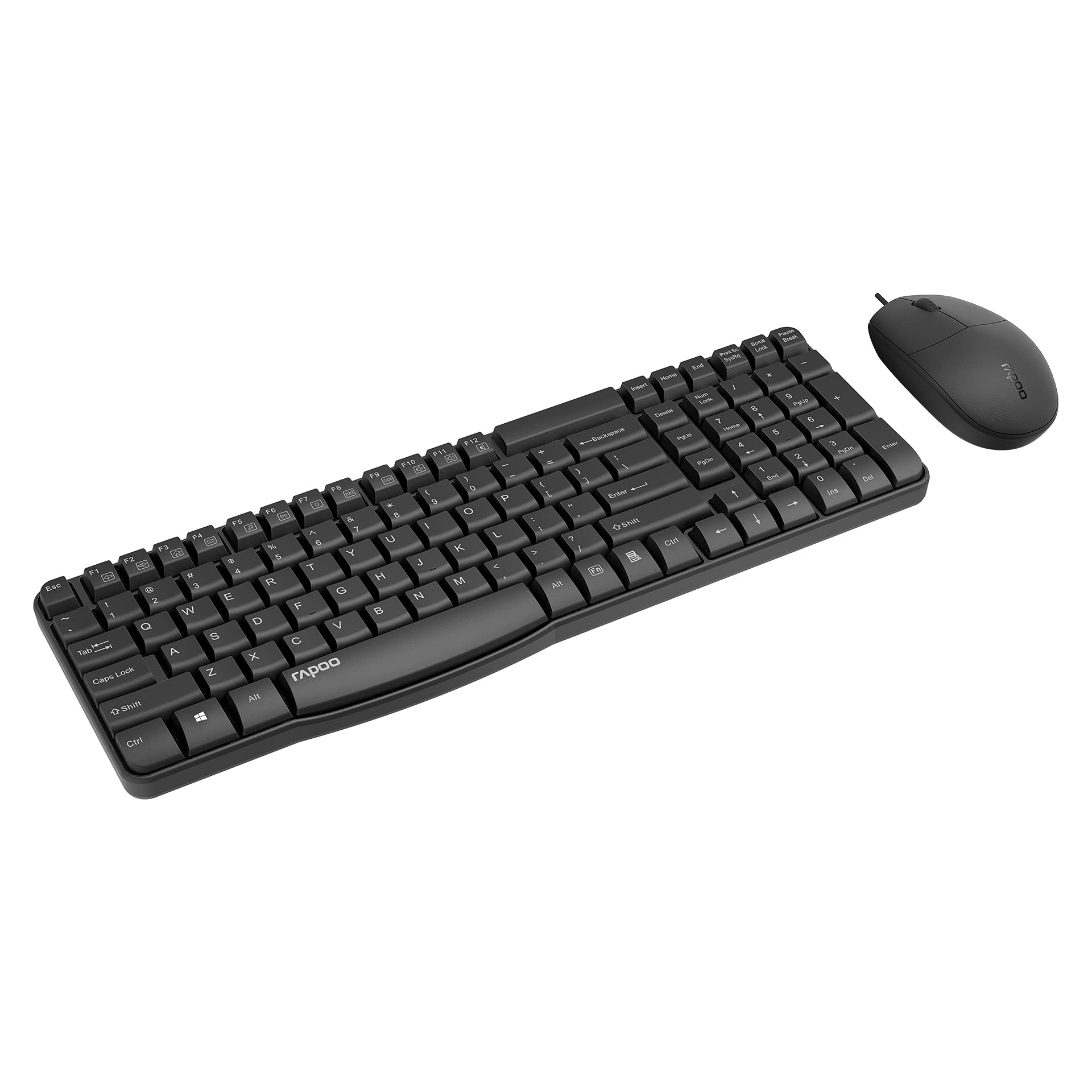 RapooNX1820 clavier Souris incluse USB QWERTZ Allemand Noir