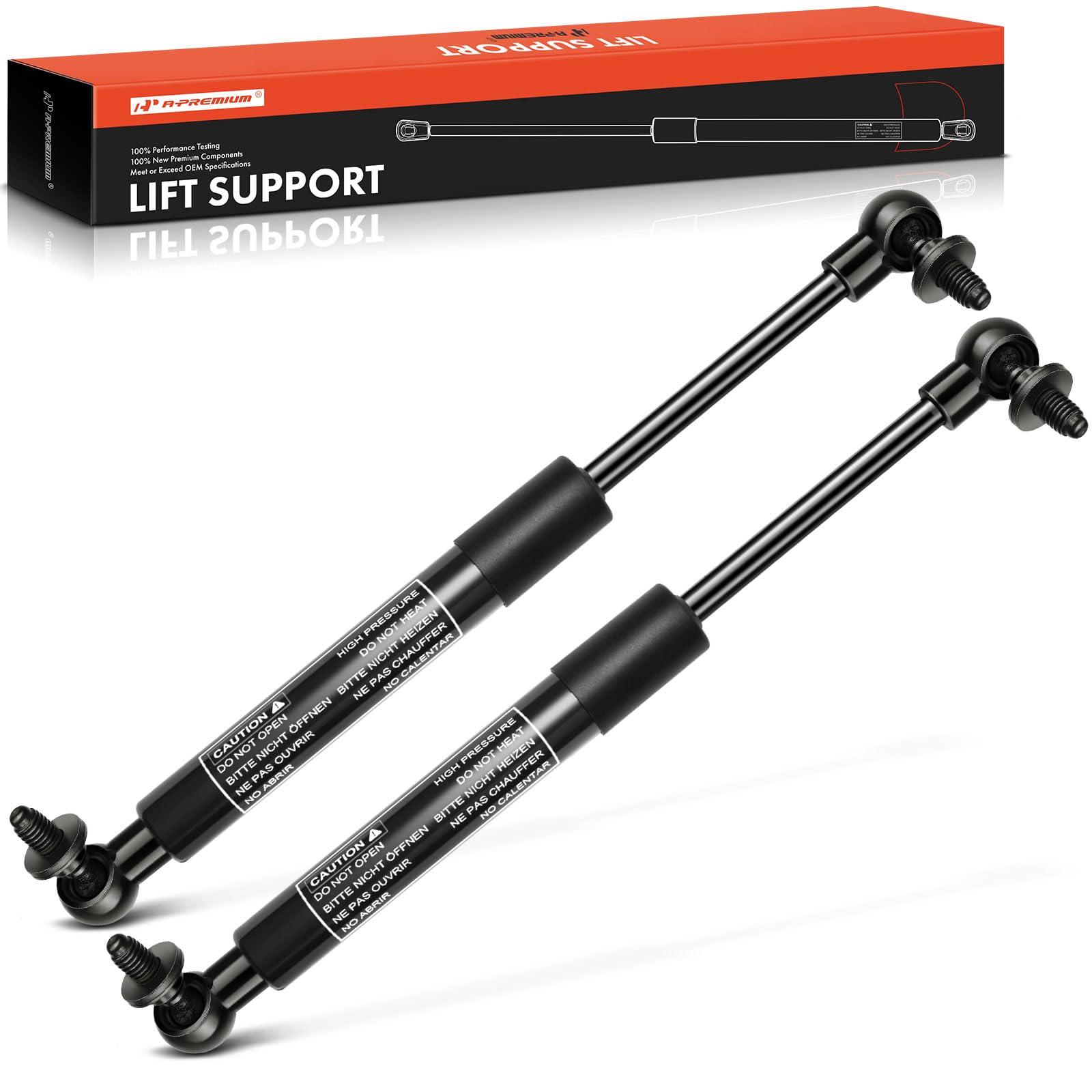 A-Premium Tailgate Rear Trunk Lift Supports Shock Struts Compatible with Select Mitsubishi Models - Eclipse Spyder GS/Spyder GT 2001 2002 2003 2004,