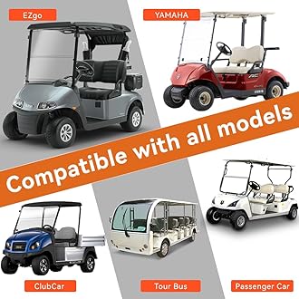 48V 100AH Golf Cart Batteries,48V Lithium Battery Golf Cart with 58.4V 22A Charger and LCD Touch Monitor,Built-in Smart 200A BMS and Bluetooth,Max 10.24kw,Perfect for Golf Carts,Club Car