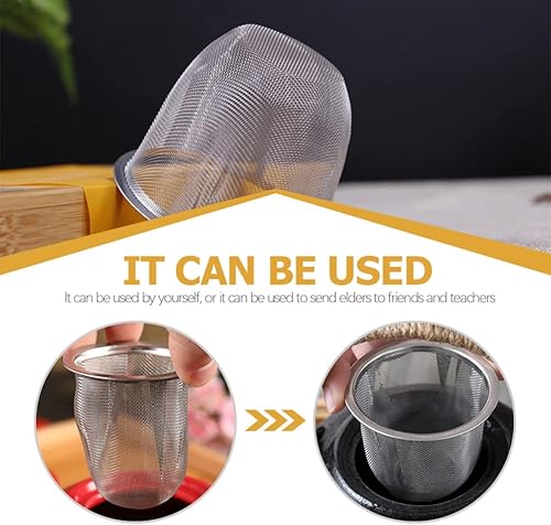Miniatura 4 de 6 uds. Tetera de té de repuesto de acero inoxidable de malla de filtro Infusor de té chino tetera tetera japonesa Tetera Colador de malla Accesorios