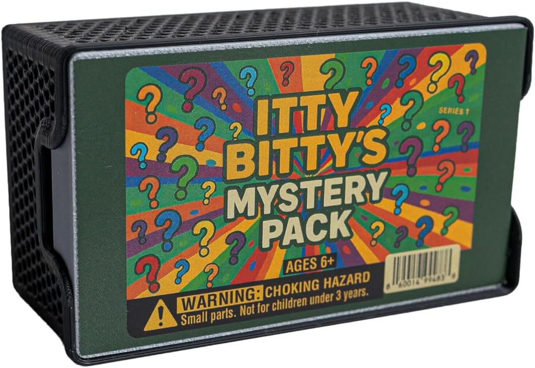 Itty Bitty’s Mystery Pack – 10 Mini Articulated 3D Printed Toys with Stackable Storage Container – Sensory Fidget Toys for Kids, Classrooms, Therapy Rewards & Party Favors – Veteran Owned