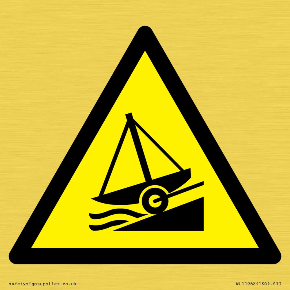 W044 Warning: Slipway Sign - 100x100mm - S10