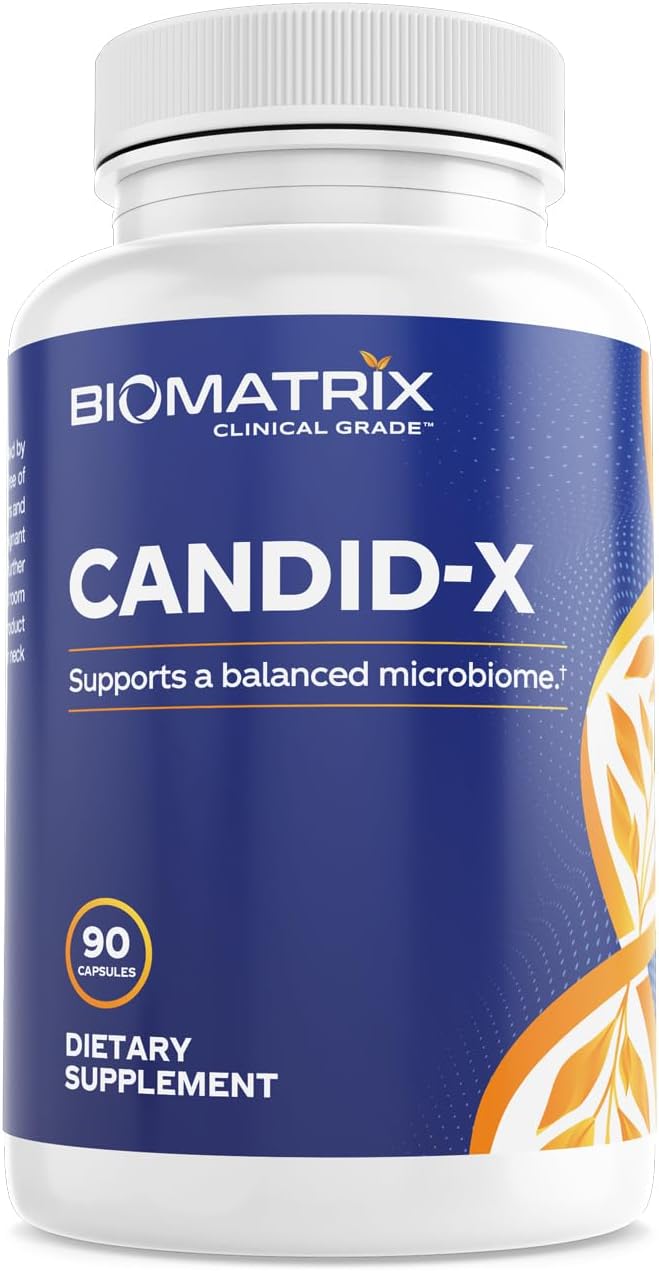 BioMatrix Candid-X Gut Cleanse with Berberine, Oregano, Sodium Caprylate, Chamomile, Ginger, PAU D&amp;#39;arco, Digestive Supplement for Men and
