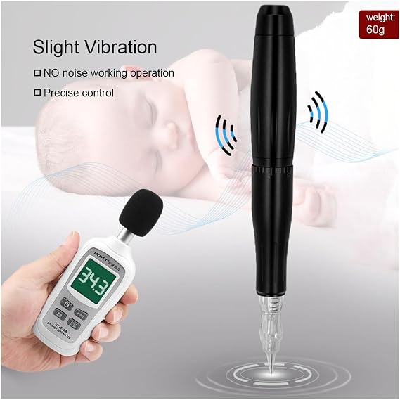 Tattoo Kits Permanent Makeup Machine Rotary Pen Machine Kit Microblading Makeup Cartridge Needles Tattoo Power Device For Beginner(Color:Whole Kit 002Black)