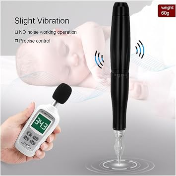 Tattoo Kits Permanent Makeup Machine Rotary Pen Machine Kit Microblading Makeup Cartridge Needles Tattoo Power Device For Beginner(Color:Whole Kit 002Black)